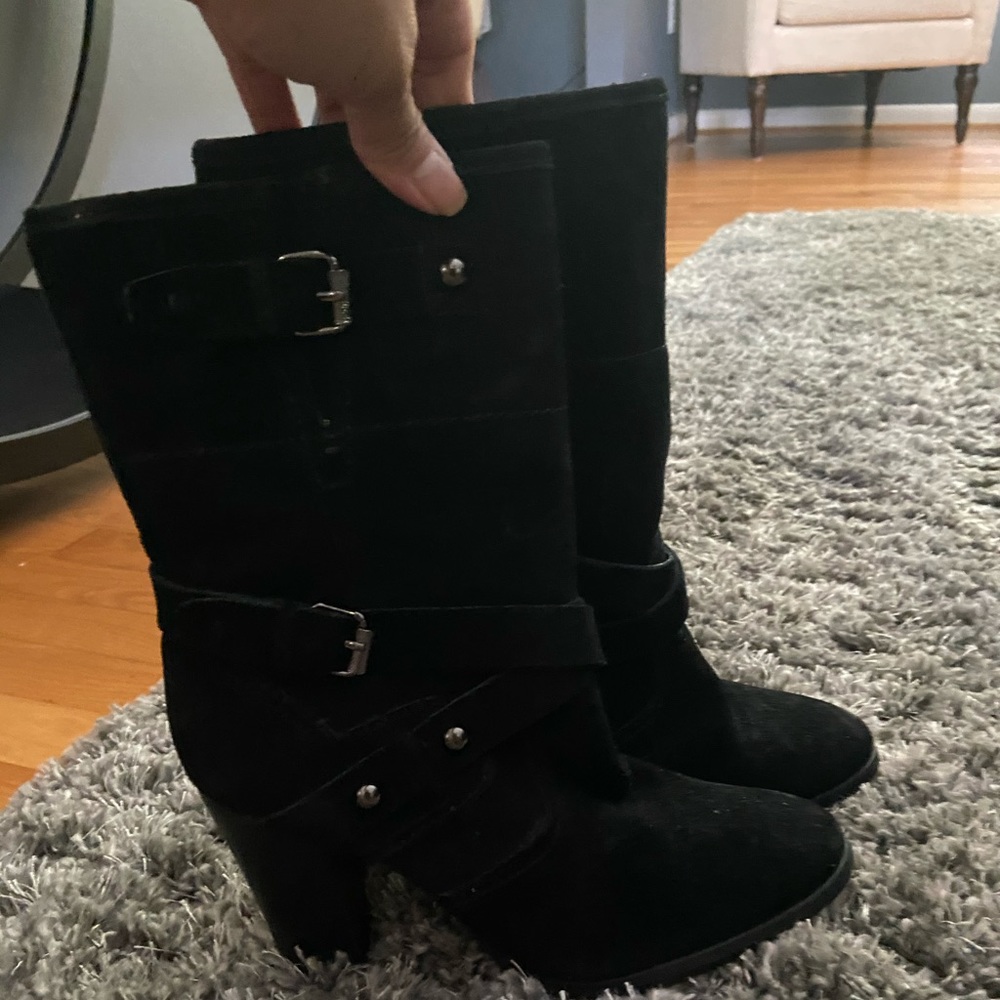 Crown Vintage Hadley Black Suede Boots 9.5